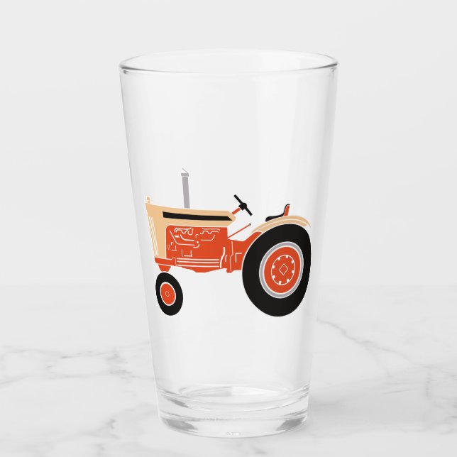 Tan Tractor Glass (Front)
