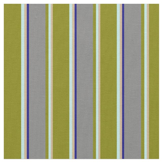 Tan, Turquoise, Green, Grey, and Blue Coloured Fabric (Close Up)
