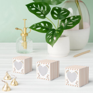 Tan Watercolor Horse Carousel Baby Shower Favour Box