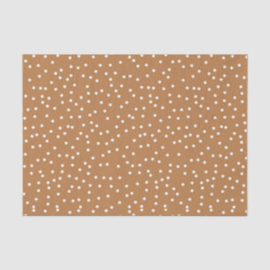 Tan & White Confetti Polka Dots Tissue Paper