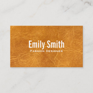 Tan Worn Leather Background Business Card