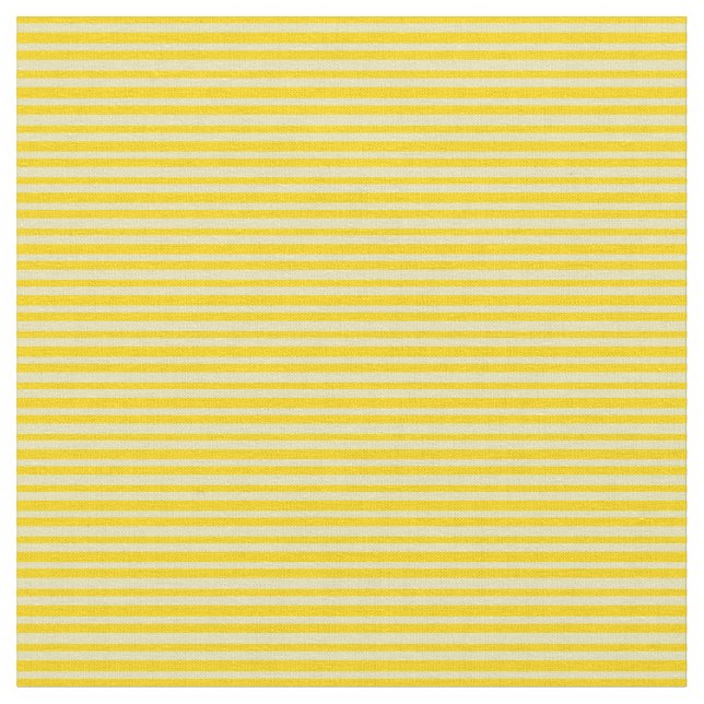 Tan & Yellow Coloured Lined/Striped Pattern Fabric (Close Up)