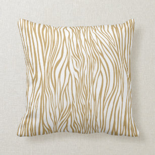 Tan Zebra Animal Print Cushion