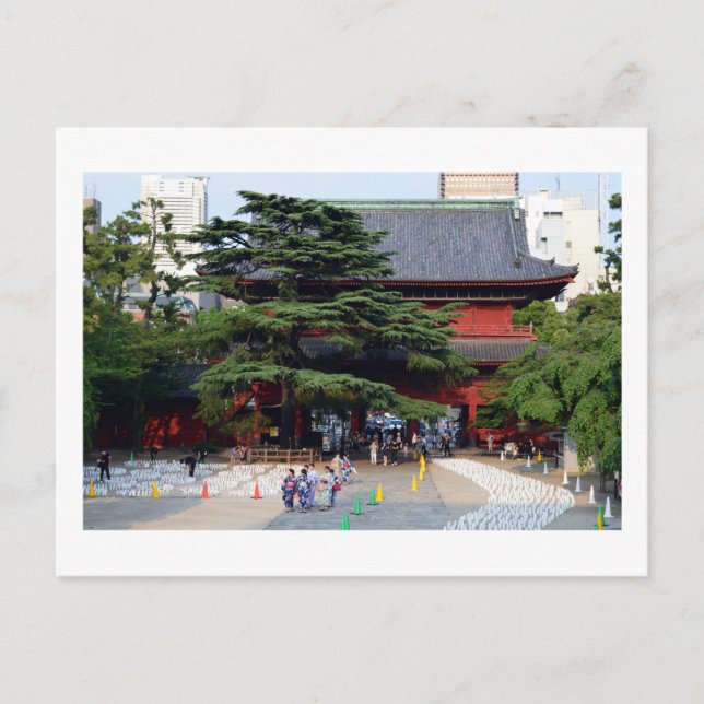 Tanabata Preparations, Zojo-ji: Tokyo Postcard (Front)