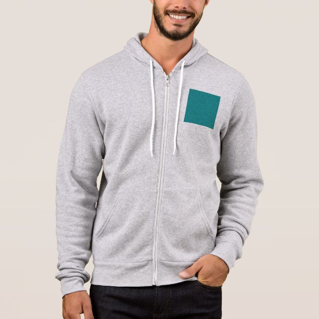 Tanager Turquoise and Teal Blue Repeat Pattern Hoodie (Front)