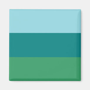 Tanager Turquoise, Teal Blue and Kelly Green Horiz Magnet