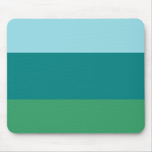 Tanager Turquoise, Teal Blue and Kelly Green Horiz Mouse Pad