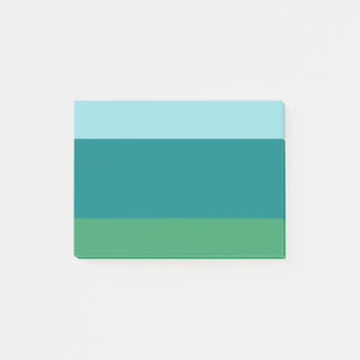 Tanager Turquoise, Teal Blue and Kelly Green Horiz Post-it Notes