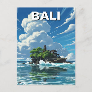 Tanah Lot Bali Indonesia Travel Postcard