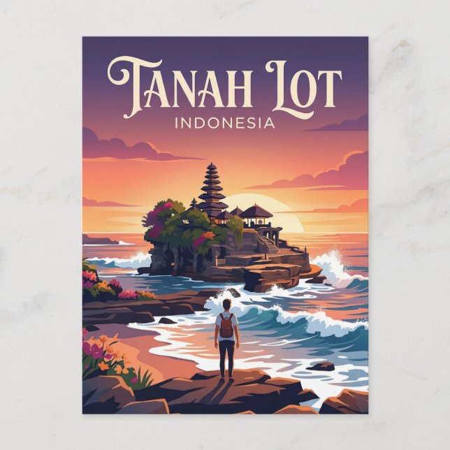 Tanah Lot Temple Indonesia Postcard (Front)
