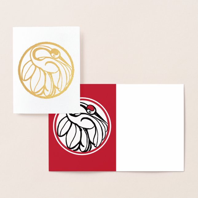 Tancho Japanese Crane Foil Card (Display)