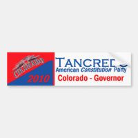 TANCREDO 2010 Bumper Sticker
