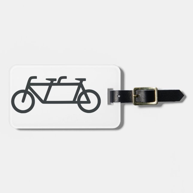 Tandem Bicycle Luggage Tag (Front Horizontal)