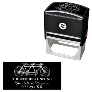 Tandem Bicycle Self-inking Stamp