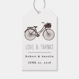 Tandem Bicycle Wedding Gift Tags