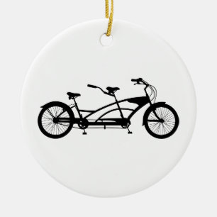 Tandem Bike Ceramic Tree Decoration