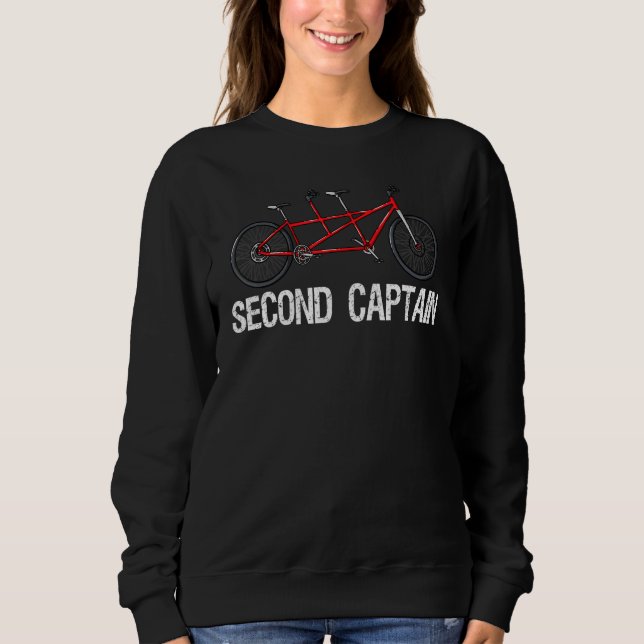Tandem Bike Second Captain  Bicycle Cycling Sweatshirt (Front)
