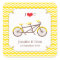 Tandem Bike (Yellow Chevron) Favour Sticker