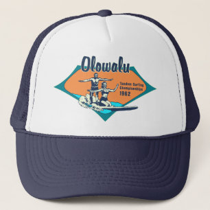 Tandem Surfing Hawaiian Retro Trucker Hats