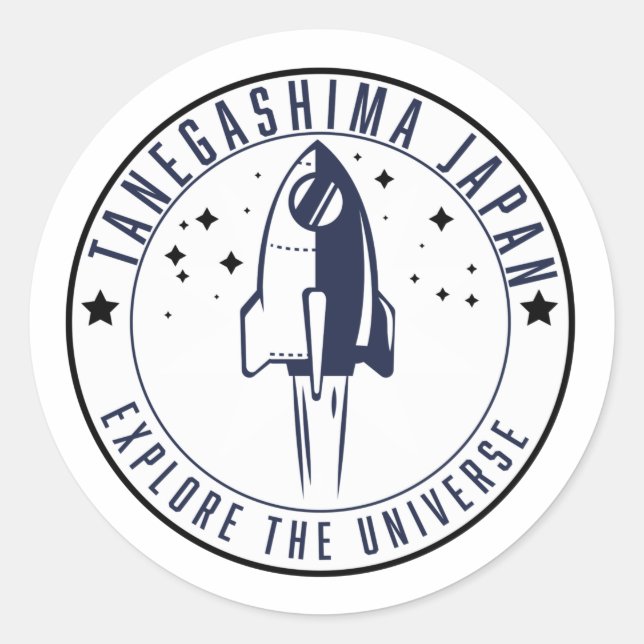 Tanegashima Japan Explore the Universe  Classic Round Sticker (Front)