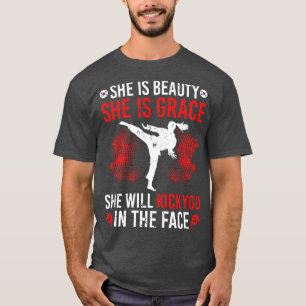 Tang Soo Do Beauty Grace Kick Martial Arts T-Shirt