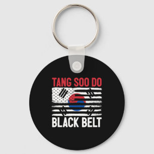 Tang Soo Do Black Belt Karate Fighter Korean Marti Key Ring