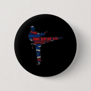 Tang Soo Do Boys Karate Martial Arts Training Word 6 Cm Round Badge