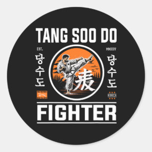 Tang Soo Do Fighter - For The Fan Of Korean Karate Classic Round Sticker