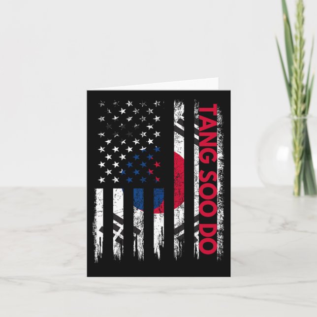 Tang Soo Do Karate Martial Arts Training Korean Fl Card (Front)