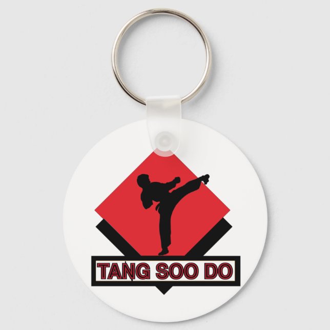 Tang Soo Do red diamond Key Ring (Front)