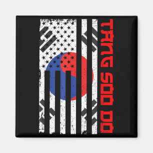 Tang Soo Do - USA Flag Taekwondo Mixed Martial Magnet