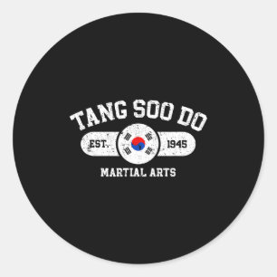 Tang Soo Martial Arts Est Classic Round Sticker