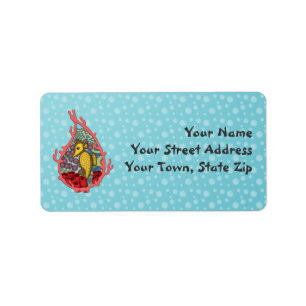 Tanga the Seahorse Address Label
