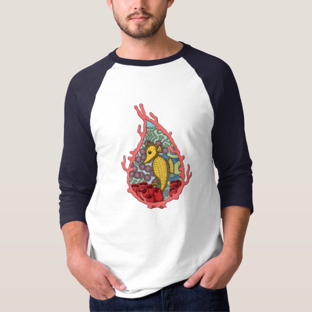 Tanga the Seahorse Men's Light Shirt (Front)