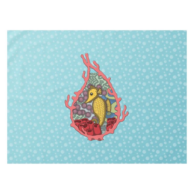 Tanga the Seahorse Tablecloth (Front (Horizontal))