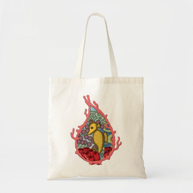 Tanga the Seahorse Tote Bag (Front)