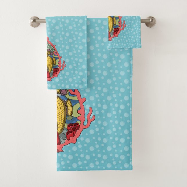 Tanga the Seahorse Towel Set (Insitu)