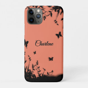 Tangarine Butterfly Garden Personalised Case-Mate iPhone Case