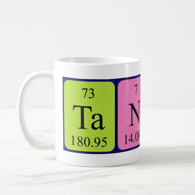Tangela periodic table name mug (Left)