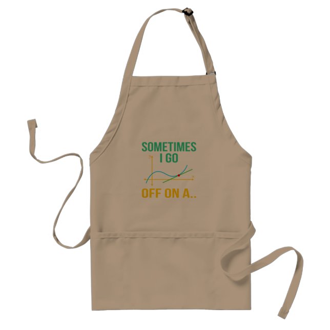Tangent Math Teacher Mathematics Maths Student Standard Apron (Front)