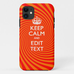Tangerine and Red Swirl Decor for Your Keep Calm Case-Mate iPhone Case
