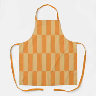 Tangerine and Wheatberry Striped Pattern Design Apron