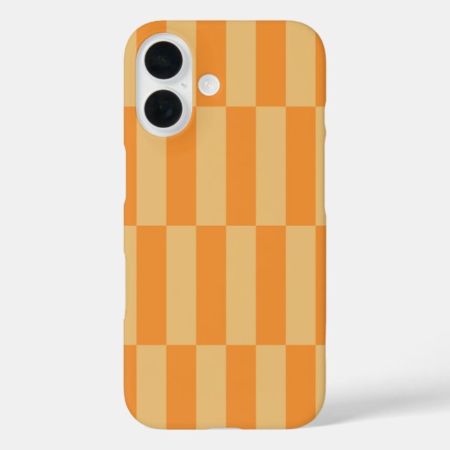 Tangerine and Wheatberry Striped Pattern Design Case-Mate iPhone Case (Back)