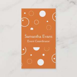 Tangerine and White Bubbles Business Card