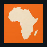 Tangerine Audacious Africa Wood Wall Art<br><div class="desc">Africa map outline with contrasting colours in Emporio Moffa's "Safari" palette inspired by the daring adventurousness and wilderness of the continent.</div>