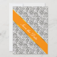 Tangerine Black Paisley