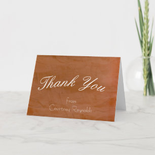 Tangerine Blank Thank You Card
