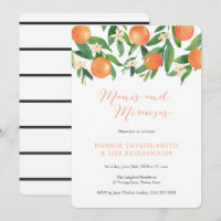 Tangerine Charcoal Manis Mimosas Bridal Luncheon