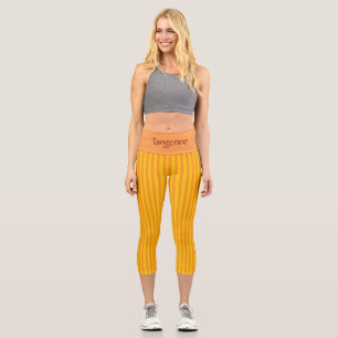 "TANGERINE" - CUSTOM HIGH-WAISTED CAPRI LEGGINGS