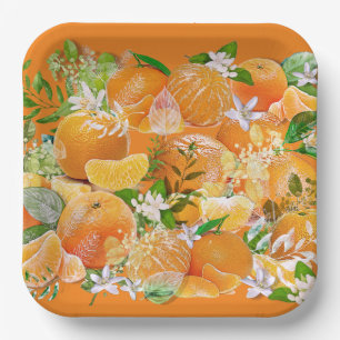 Tangerine Dreams Paper Plate